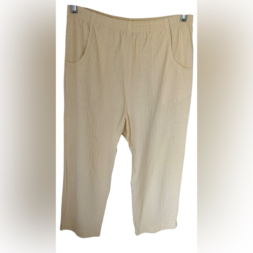 Vintage WEK Woman Searsucker Capri Pants Size Small